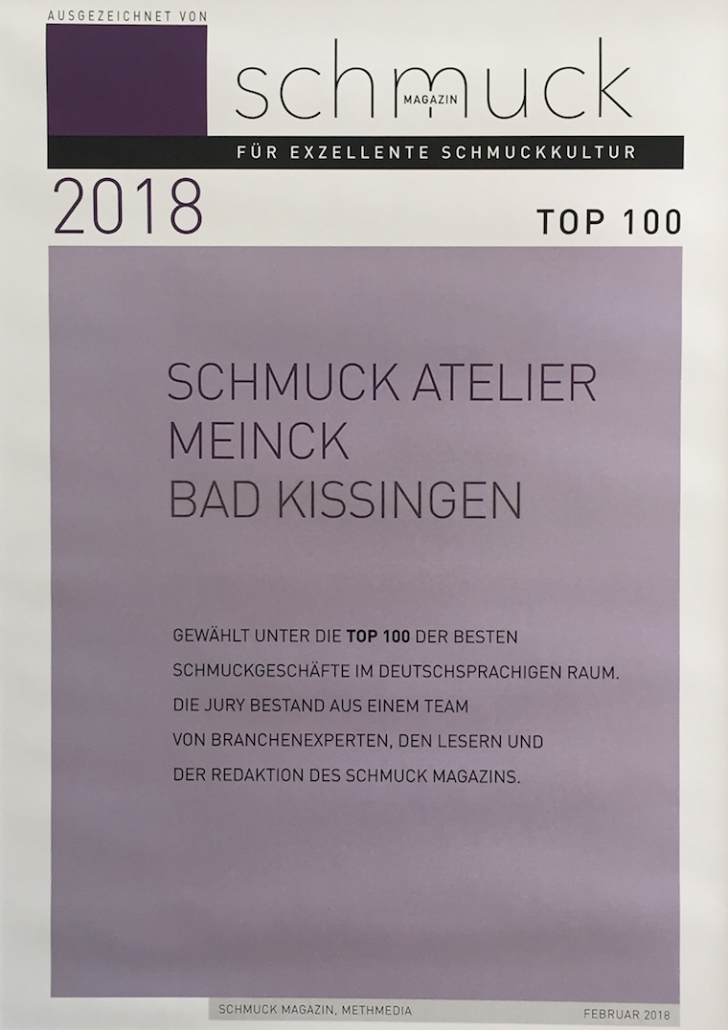 You are currently viewing Auszeichnung „Top 100“ Juweliere im deutschsprachigen Raum.