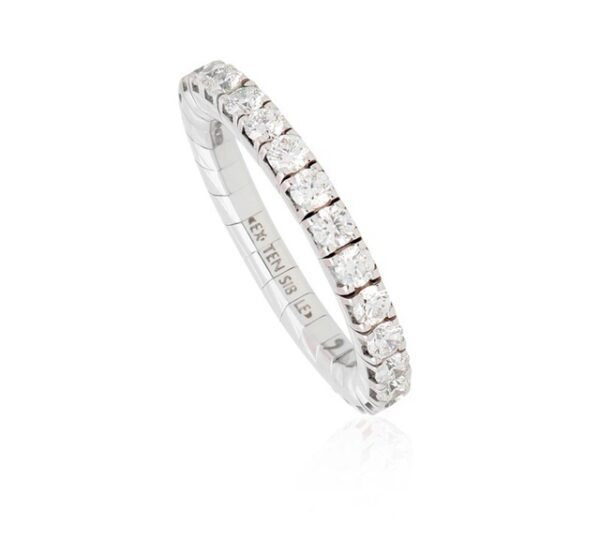 Extensible Ring 1 Weißgold - Weiße Brillanten