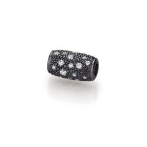 Jörg Heinz Wechselschließe, 750 Weißgold schwarz rhodiniert, 31 Brillanten von Schmuck Atelier Meinck