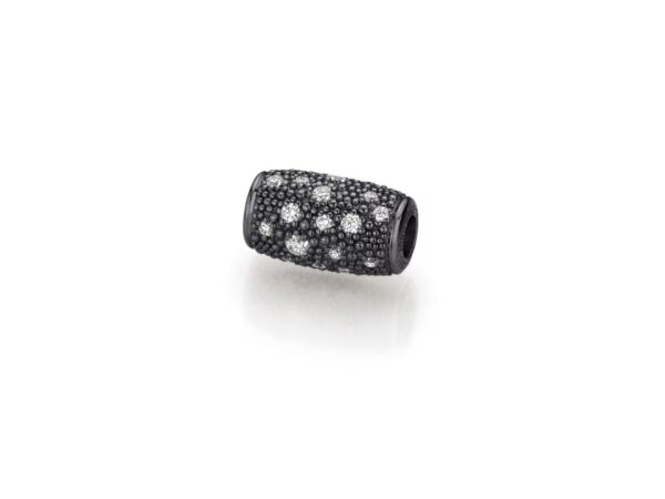 Jörg Heinz Wechselschließe, 750 Weißgold schwarz rhodiniert, 31 Brillanten von Schmuck Atelier Meinck