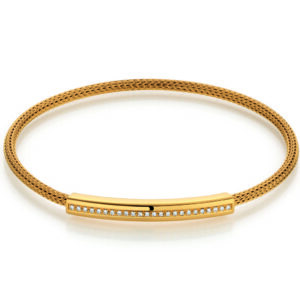 Jörg Heinz Infinity Flex-Armband, Gelbgold mit Brillanten von Schmuck Atelier Meinck