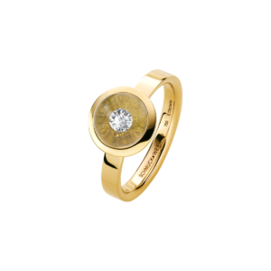 Schmuckwerk Ring Kollektion Glasklar Gelbgold mit Brillant von Schmuck Atelier Meinck