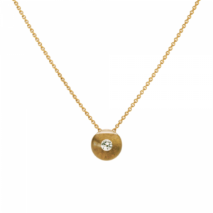 Schmuckwerk Kette Kollektion Glasklar Gelbgold mit Brillant von Schmuck Atelier Meinck