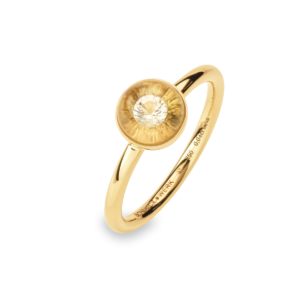 Schmuckwerk Ring Kollektion Glasklar Gelbgold mit Brillant von Schmuck Atelier Meinck