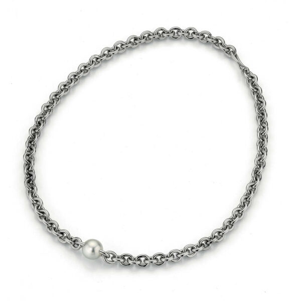 Gellner Collier Bold Silber mit Südsee-Zuchtperle Schmuck Atelier Meinck