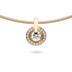 Schaffrath Collier Liberte, Gelbgold 750, Brillant 0,50 ct, Schmuck Atelier Meinck