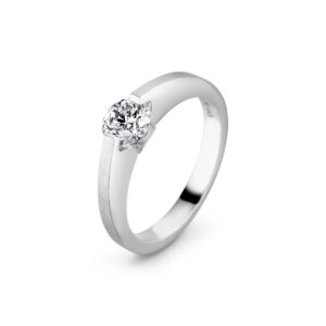 Schaffrath Ring Liberte, Weißgold 750, Brillant 0,70 ct, Schmuck Atelier Meinck