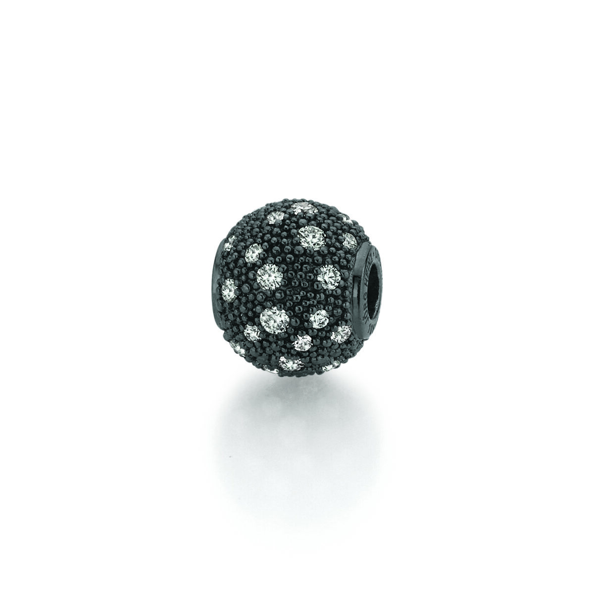 Jörg Heinz Wechselschließe Kuge, schwarze und weiße Brillanten Schmuck Atelier Meinck