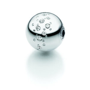 Jörg Heinz Wechselschließe, 750 Weißgold poliert mit Brillanten von Schmuck Atelier Meinck