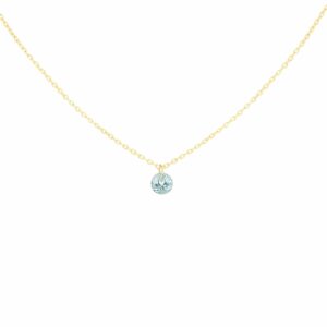 Kette Flying Diamonds, 750 Geldgold, Light Blue Topas von Schmuck Atelier Meinck