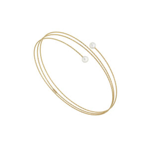Flexibler Armreif Flex Gold, 750 Geldgold, Perlen von Schmuck Atelier Meinck