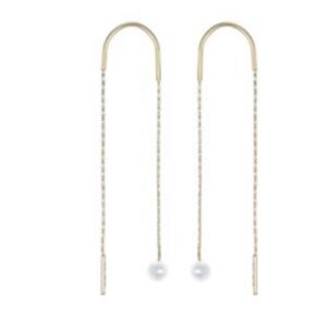 Ohrringe Flex Gold, 750 Geldgold, Perlen von Schmuck Atelier Meinck