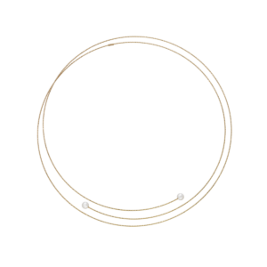 Flexibler Halsschmuck Flex Gold, 750 Geldgold, Perle von Schmuck Atelier Meinck