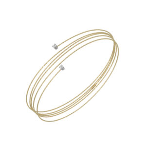 Flexibler Armreif Flex Gold, 750 Geldgold, Diamant von Schmuck Atelier Meinck