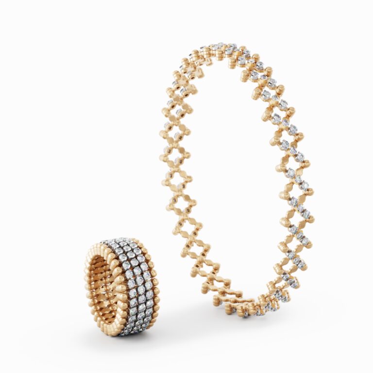schmuck atelier Meinck-serafino consoli-flexibler Ring-diamantbesetzer Memoire-Ring-gold